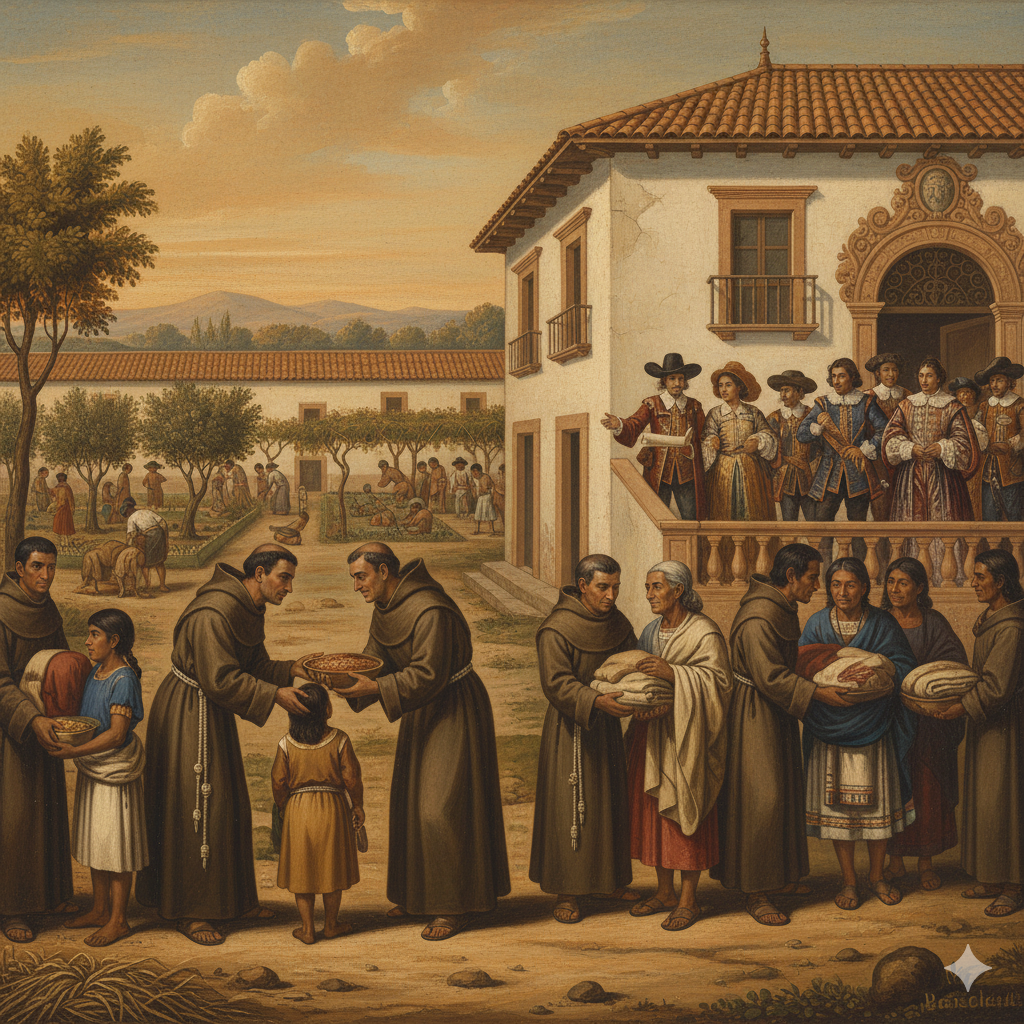 Representación de la beneficencia colonial